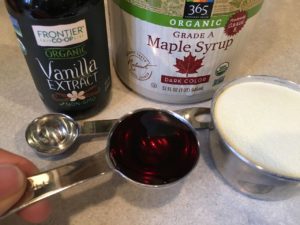 Real maple syrup, dry milk powder, vanilla