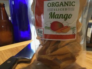 Package of 8oz dried organic mango