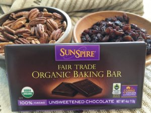Raisins, Pecans, Unsweetened Fair Trade Chocolate