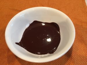 Melted unsweetened dark chocolate for arctic monkey bites