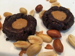 chocolate peanut butter thumbprint cookies