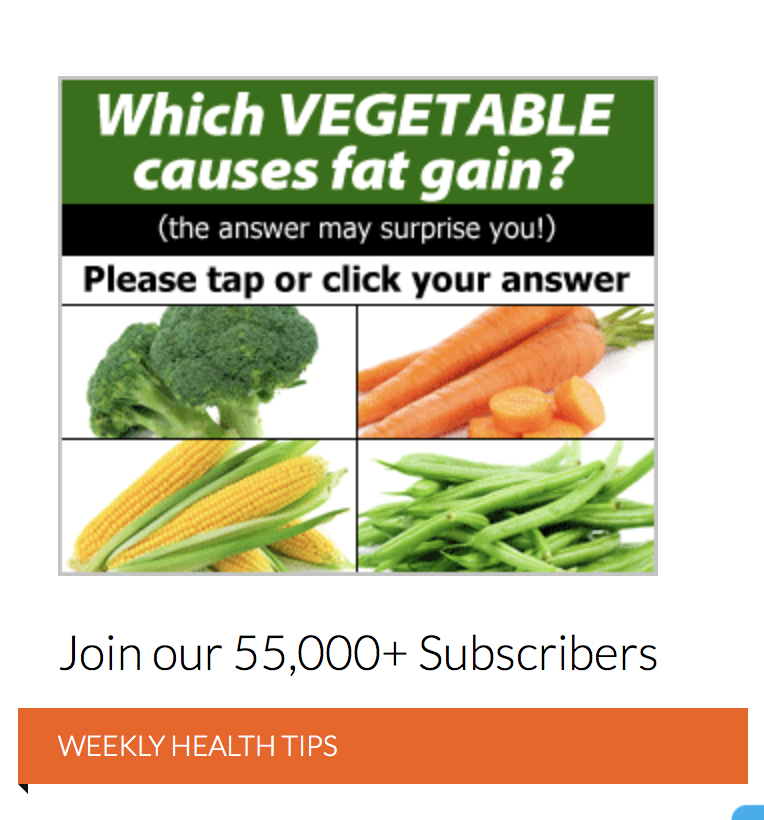 Which vegetables cause fat gain.